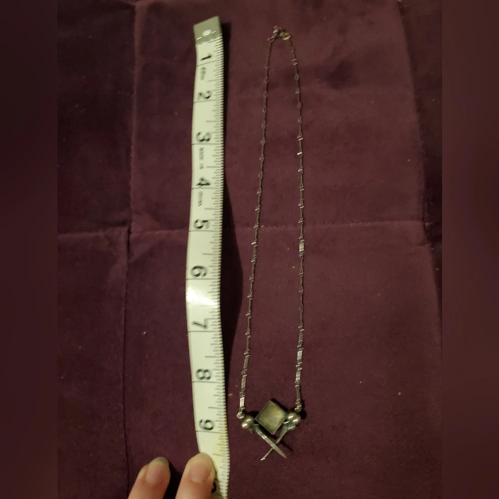 The afterlife tomb hummingbird skulls and labradorite necklace bloodmilk - Picture 3 of 4